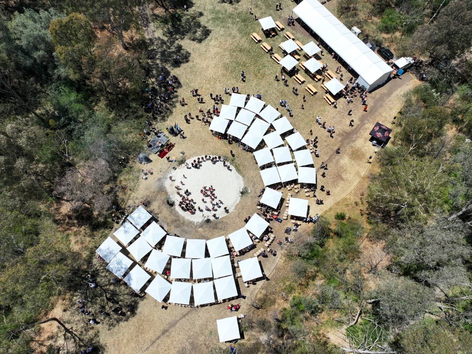 Overhead shot