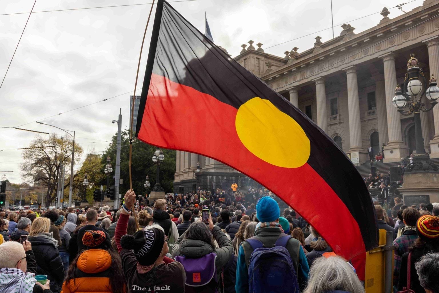 Crowd at Parliament following Walk for Truth